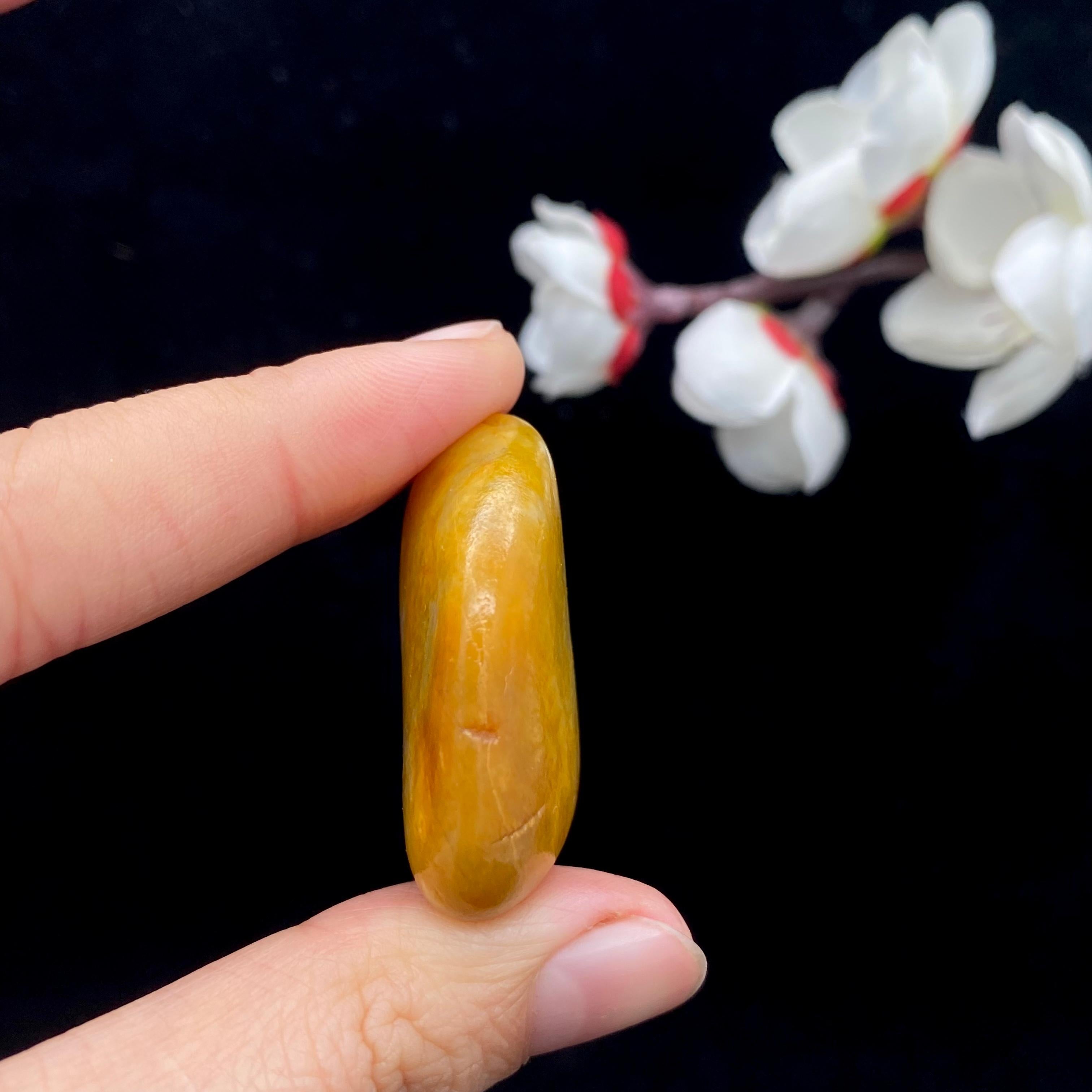 和田玉聚黄皮籽料原石（19.5g）