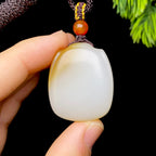 和田玉糖白无事牌（23.0g）