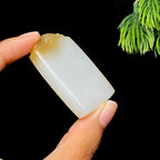 和田玉糖白无事牌（34.3g）