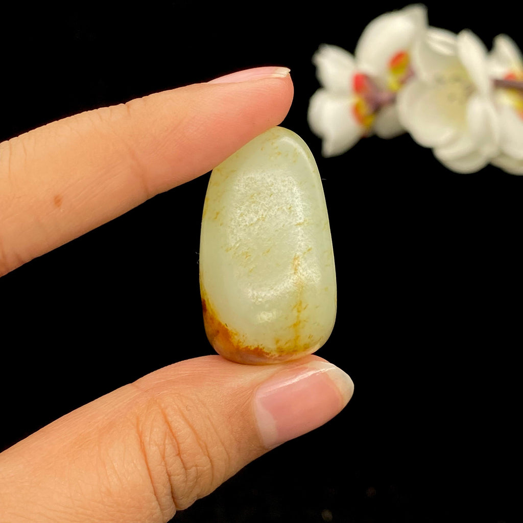 和田玉聚黄皮籽料挂件（25.2g）