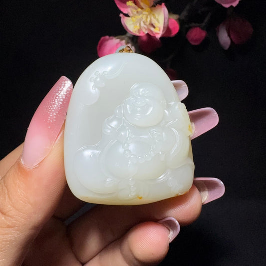 和田玉籽料挂件佛公（45.4g）