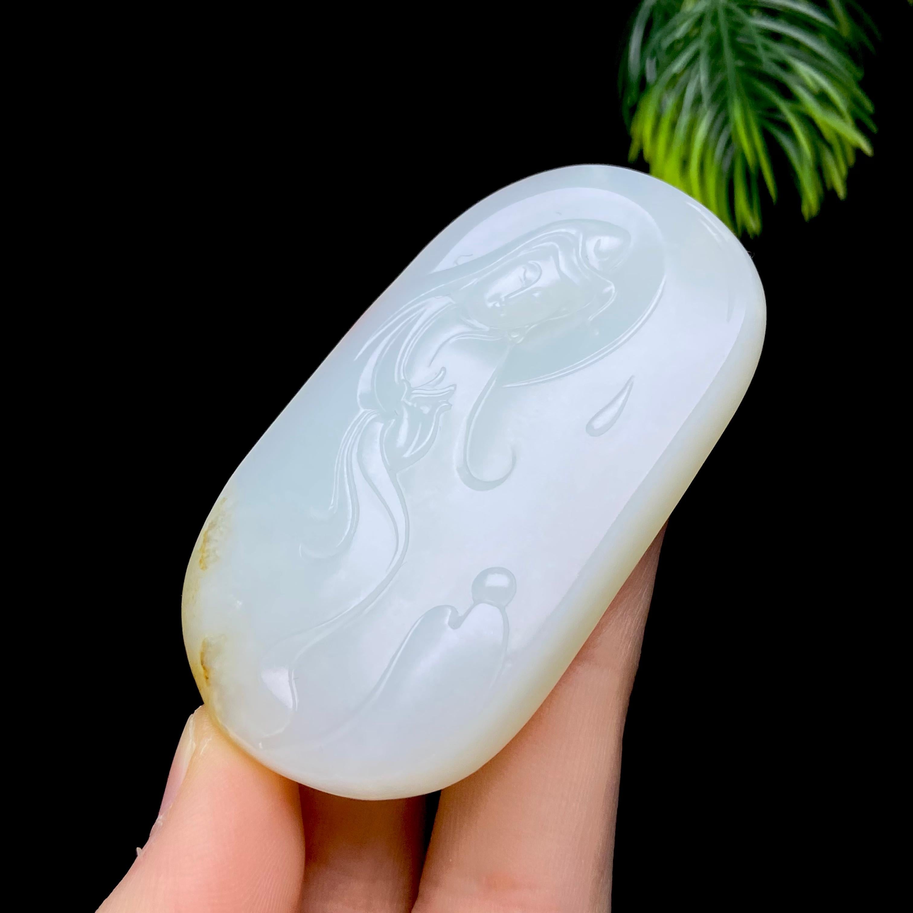 和田玉籽料观音（66.0g）