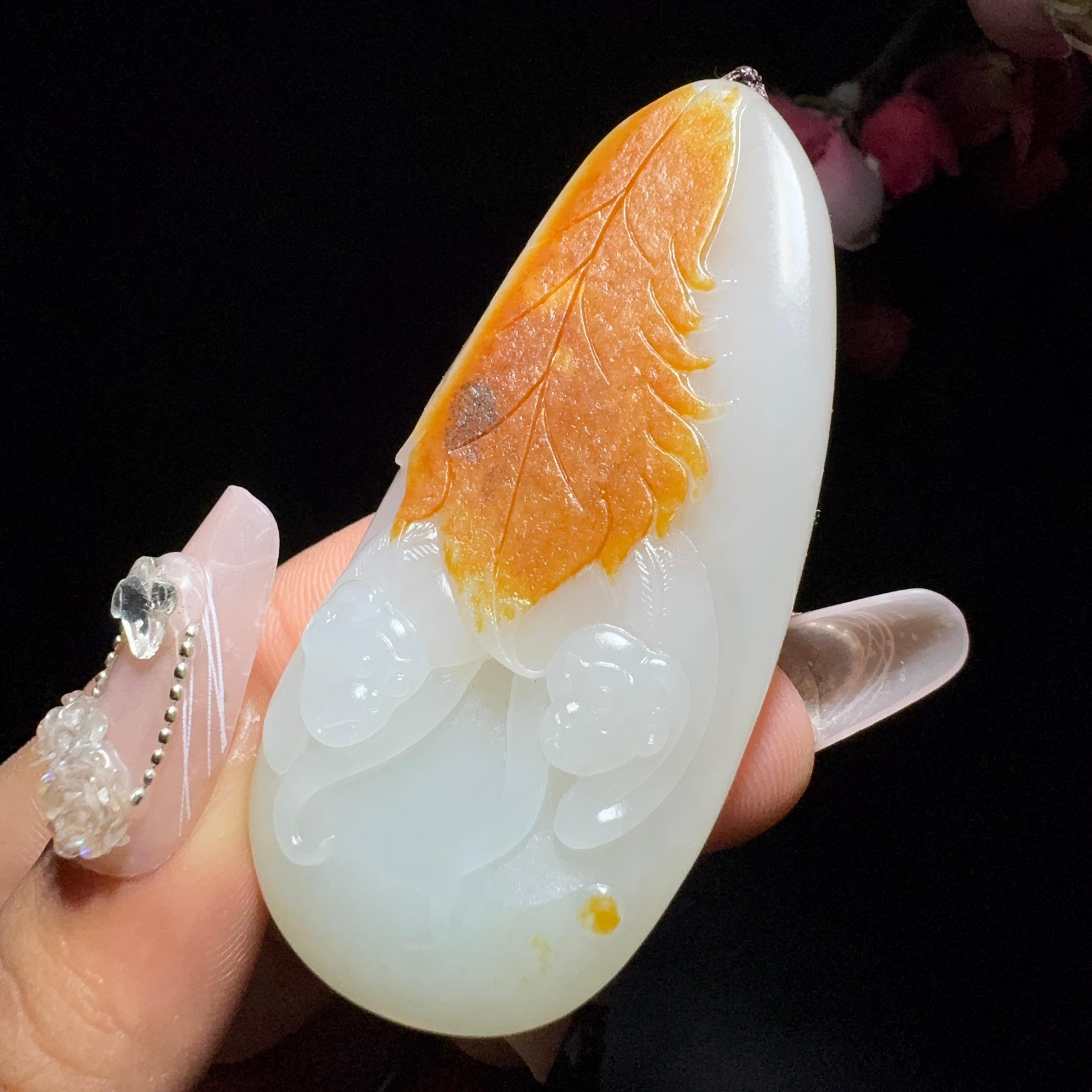 和田玉籽料挂件一夜封侯（38.9g）