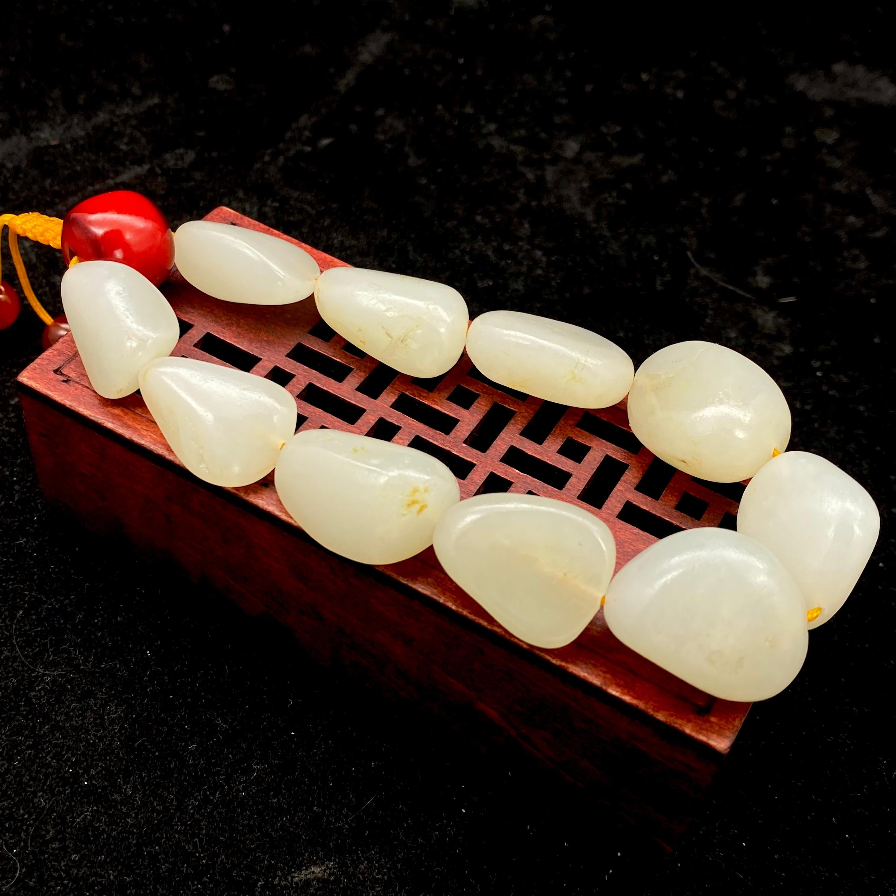 和田玉白玉【精品手串】（60g）