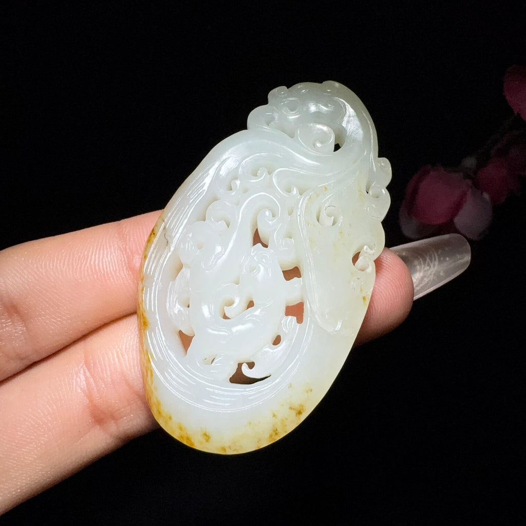 和田玉籽料挂件仿古螭龙（24.5g）