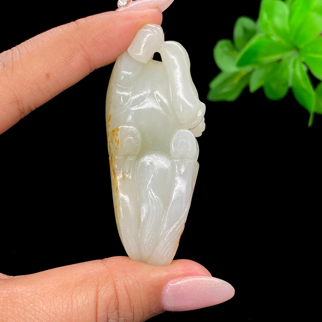 和田玉籽料【马上封侯】手把件（64.7g）