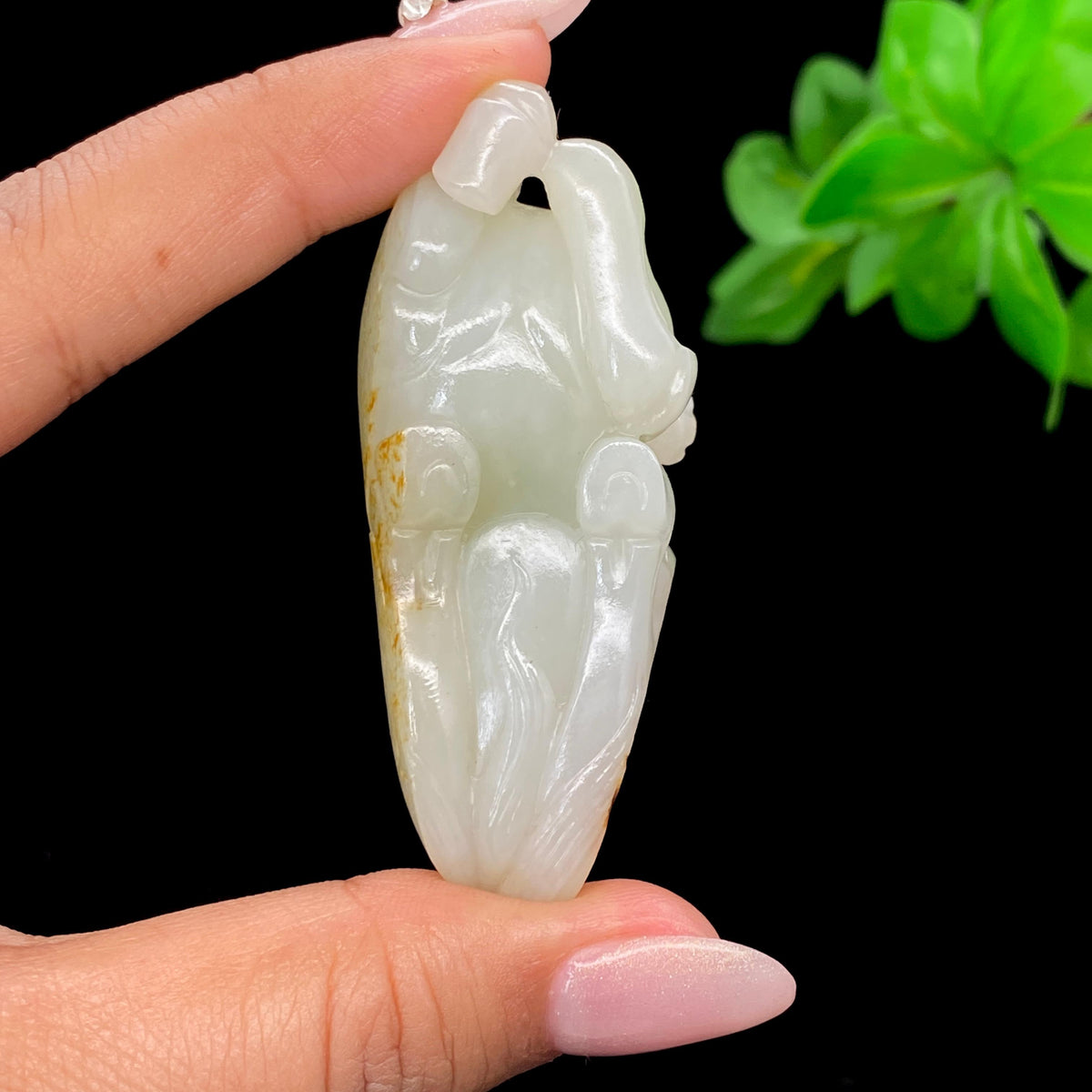 和田玉籽料【马上封侯】手把件（64.7g）