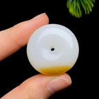 和田玉且末金山糖白平安扣（20.7g）