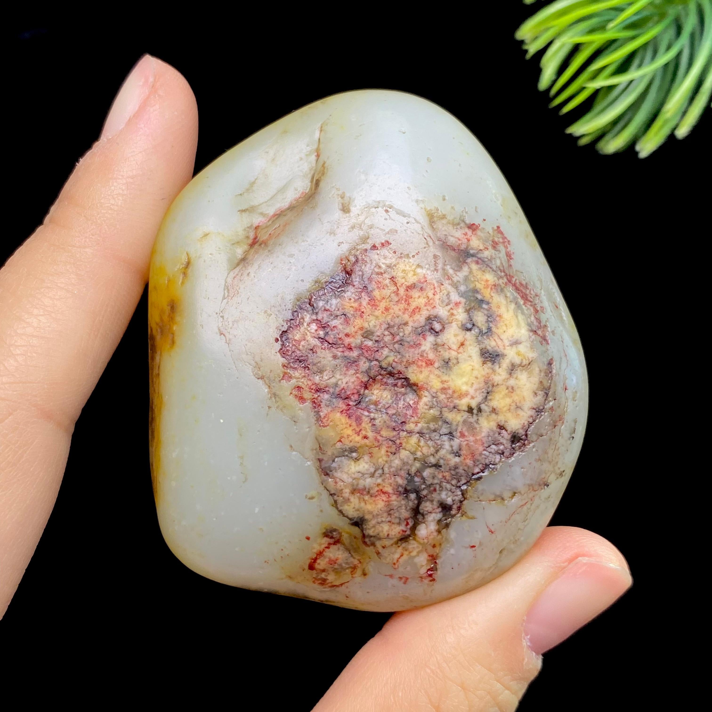 和田玉黄沁皮籽料原石（27.8g） – 厚德载玉