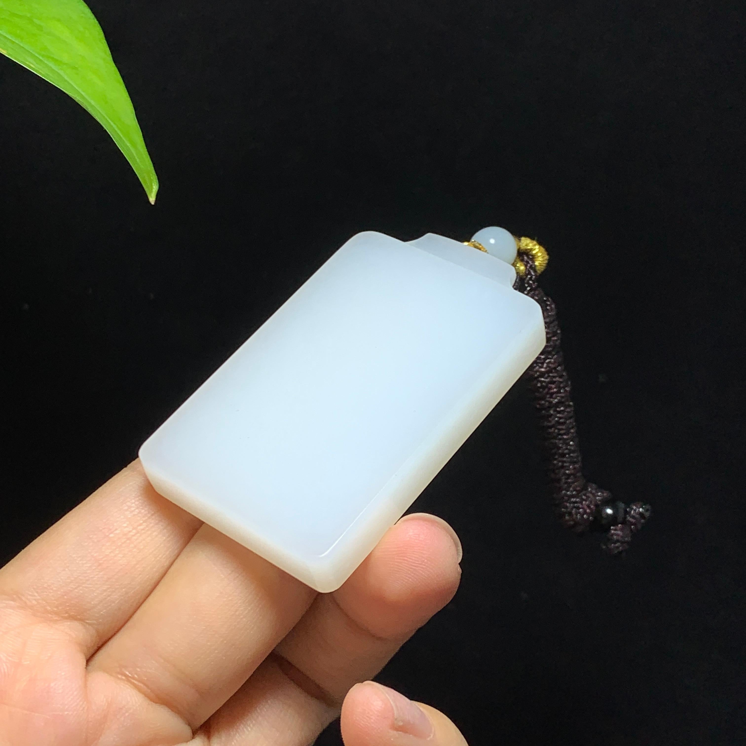 和田山料白玉无事牌挂件（47.6g）