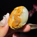 和田玉籽料挂件喜上眉梢（38.8g）