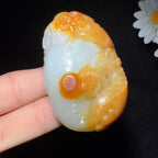 和田玉籽料挂件龙行天下手把件（92.6g）