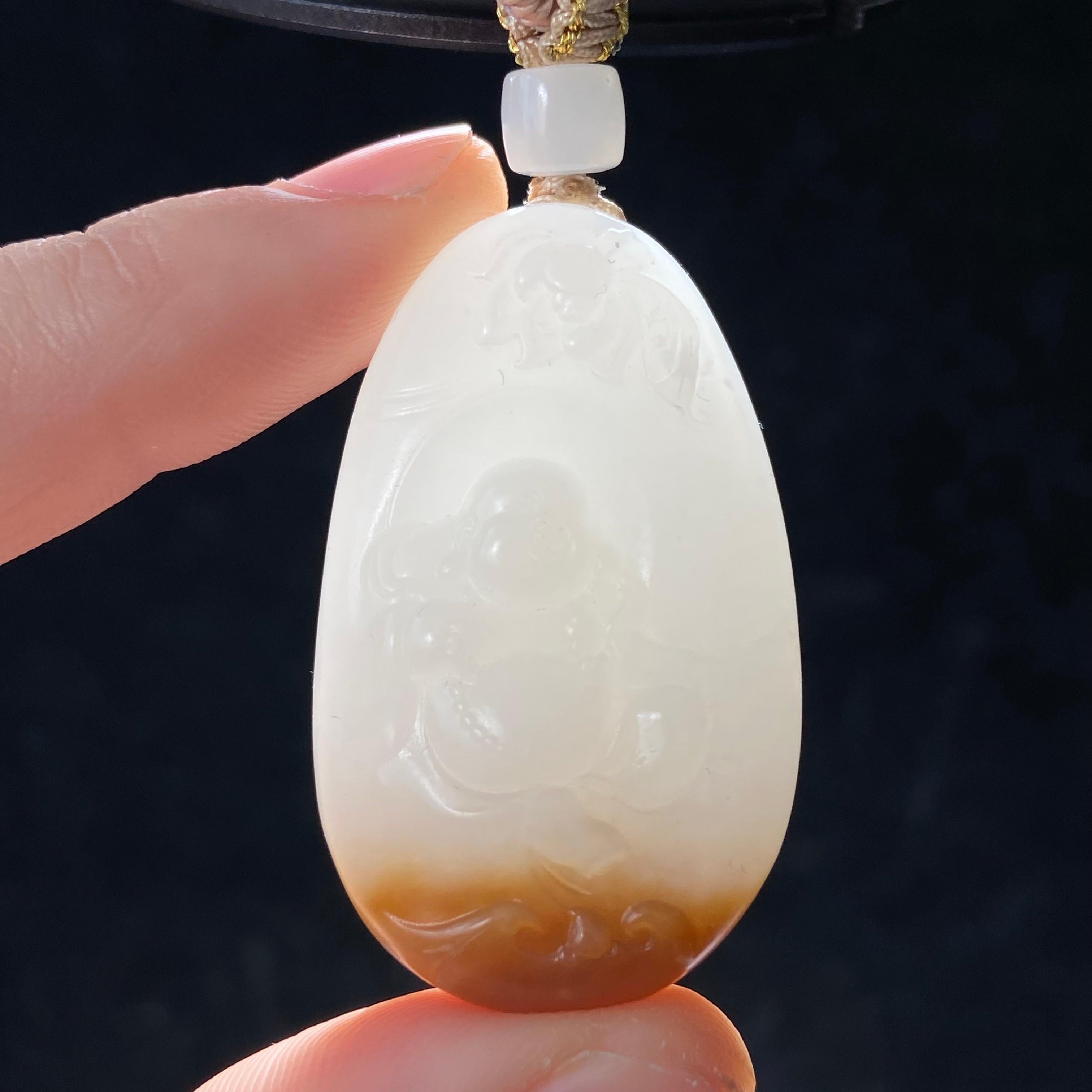 和田玉糖白佛公（25.8g）