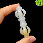 和田玉糖白玉金刚杵吊坠（19.1g）