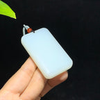 和田山料羊脂白玉无事牌（68.0g）