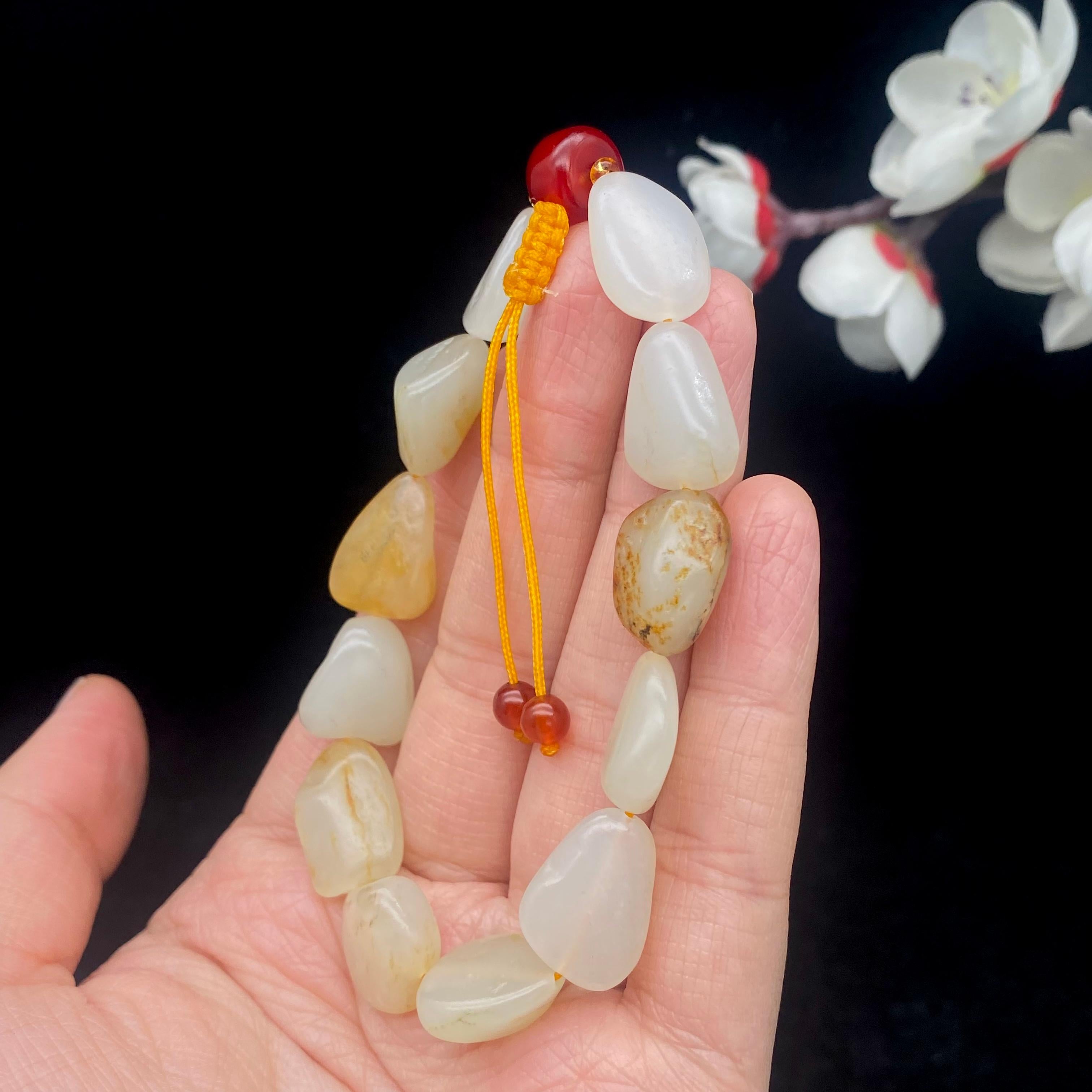 【超值推荐】和田玉洒金皮籽料【精品手串】（25.4g）