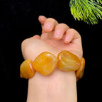 和田玉黄沁皮籽料手串（54.3g）