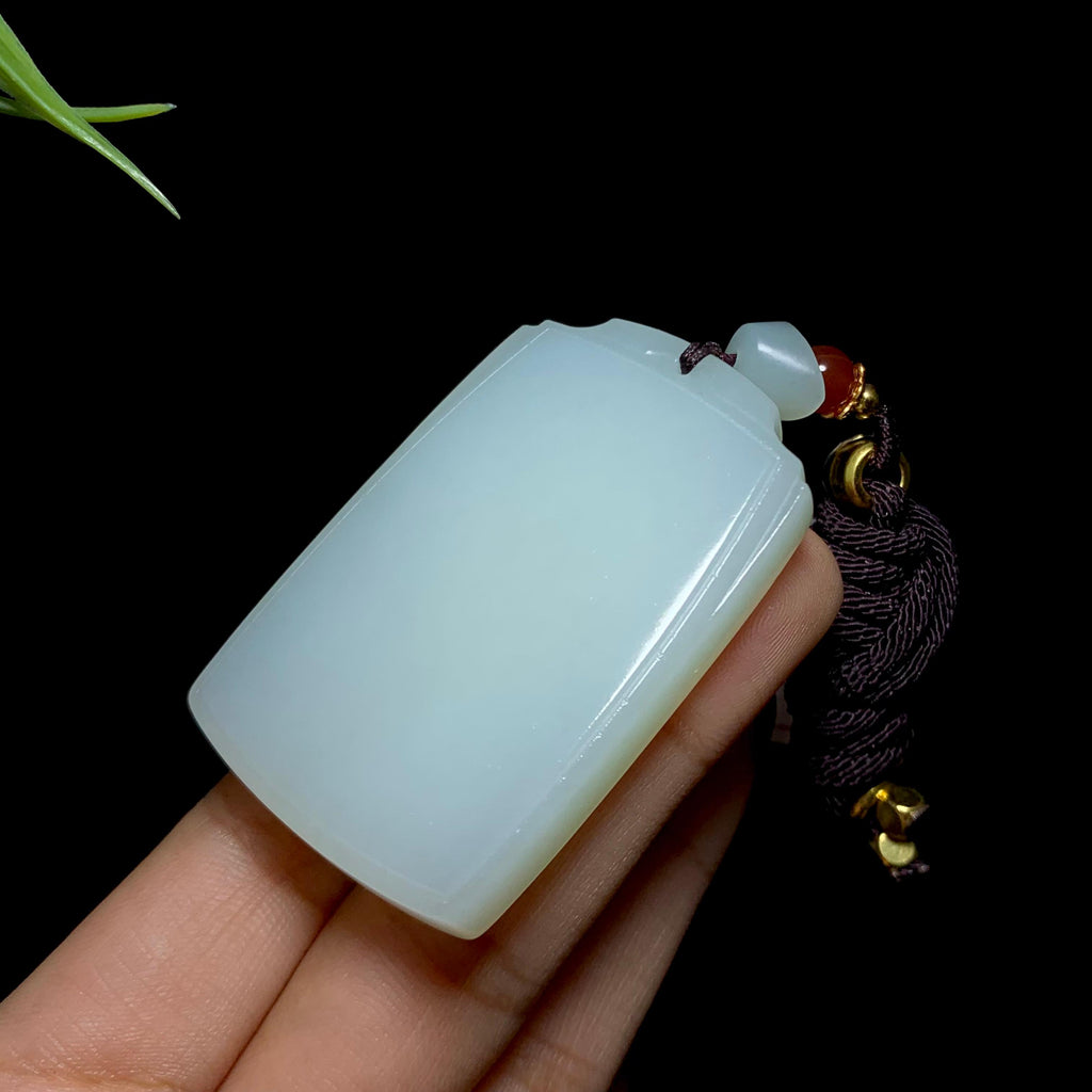 和田玉山料白玉无事牌（43.0g）