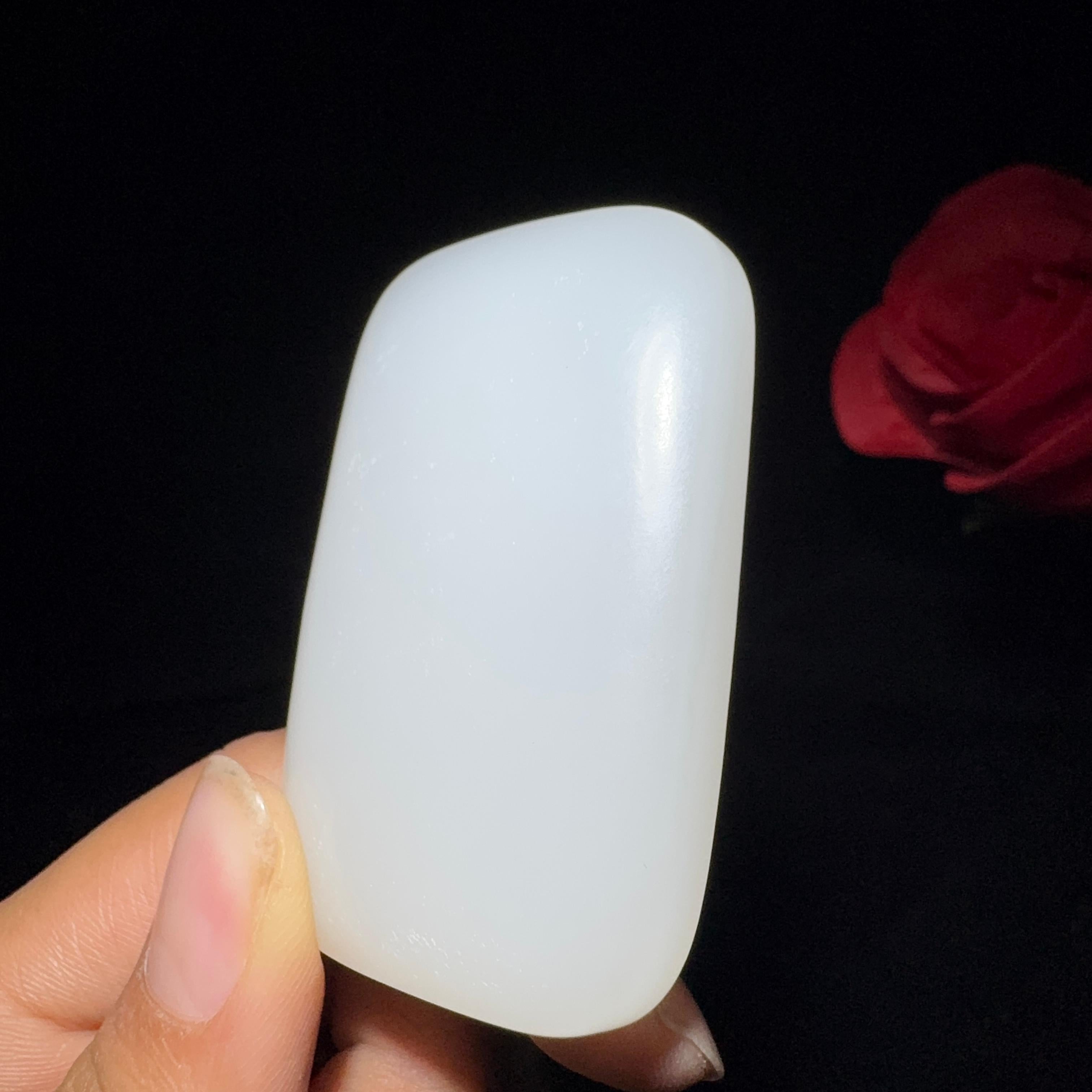 和田玉白玉平安无事牌（61.5g）