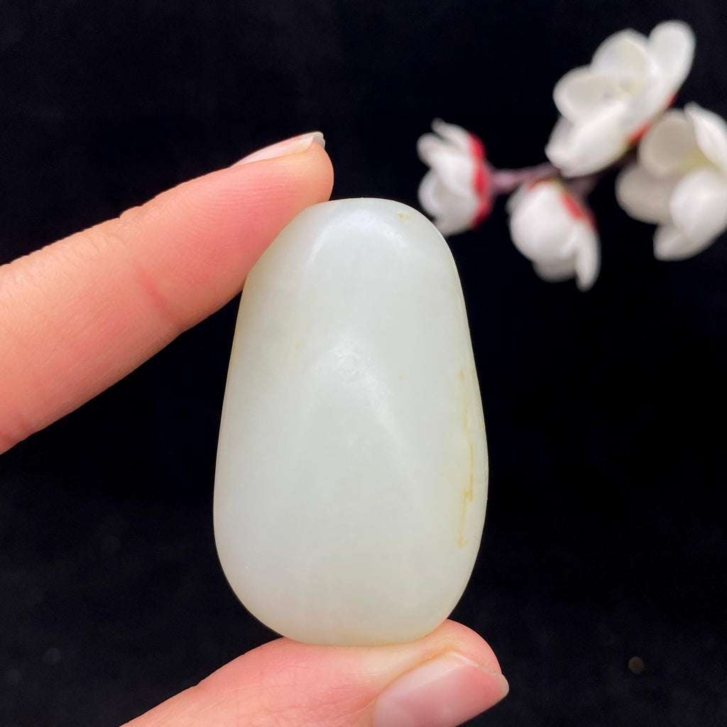 和田玉白玉带黄皮籽料挂件（33.1g）