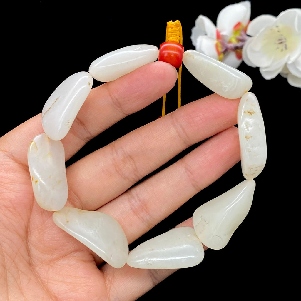 和田玉白玉籽料【精品手串】（56.3g）