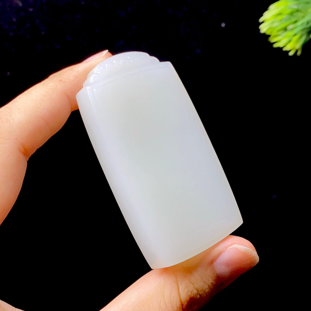 和田玉白玉无事牌（57.3g）