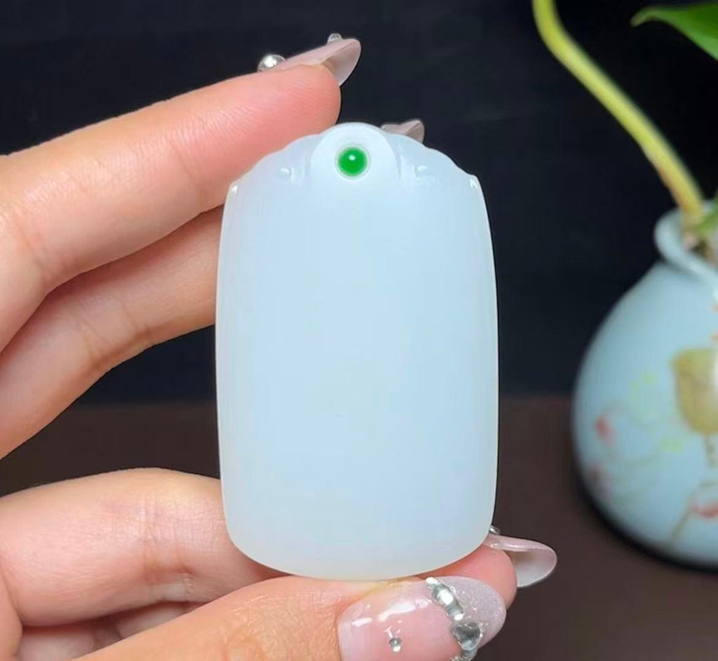 和田羊脂玉平安无事牌（51.1g）