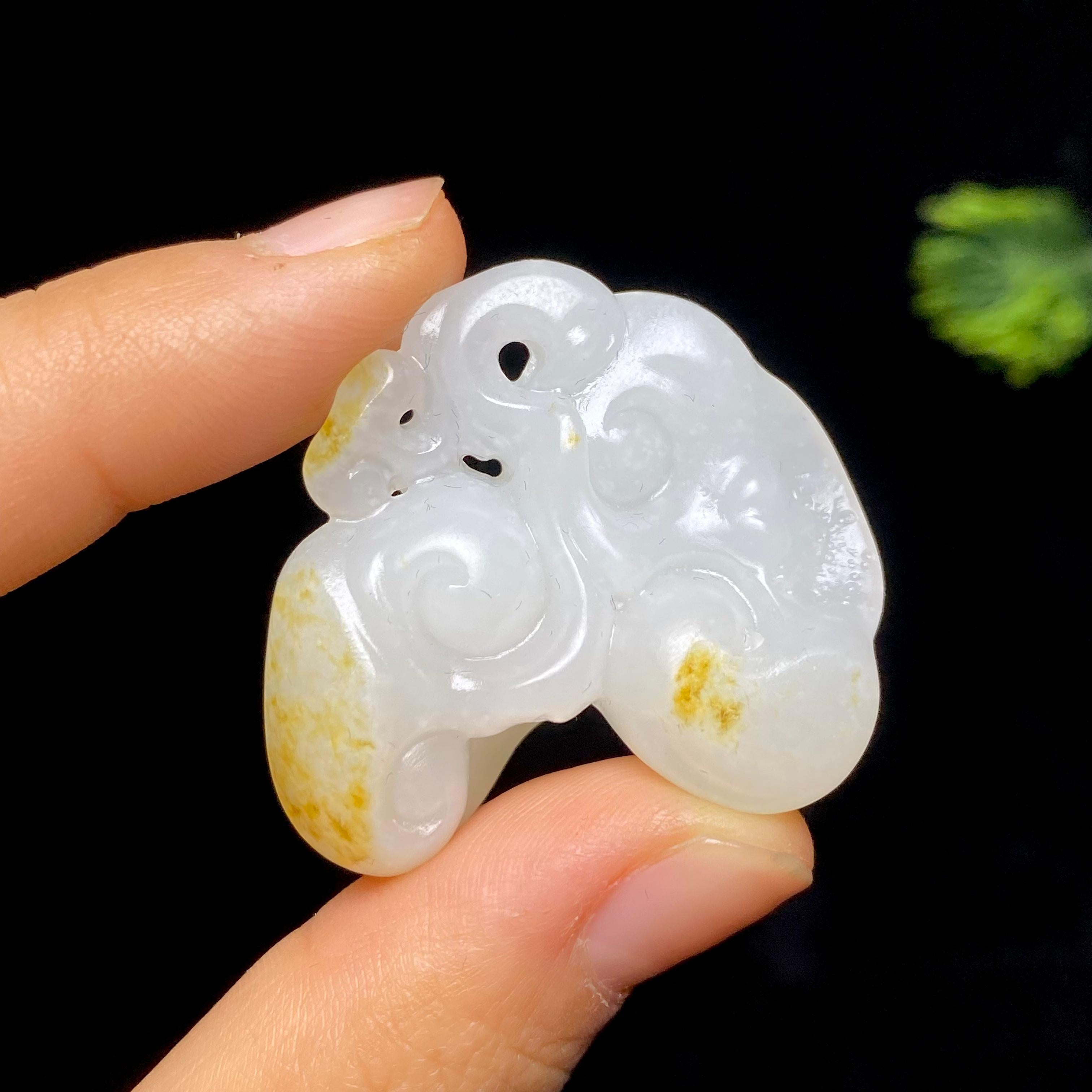 和田玉籽料如意挂件（16.8g）