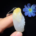 和田玉籽料挂件喜上眉梢（23.4g）
