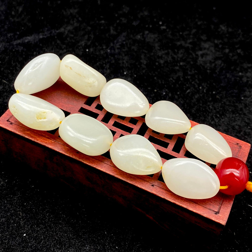 和田玉白玉【精品手串】（57.9g）