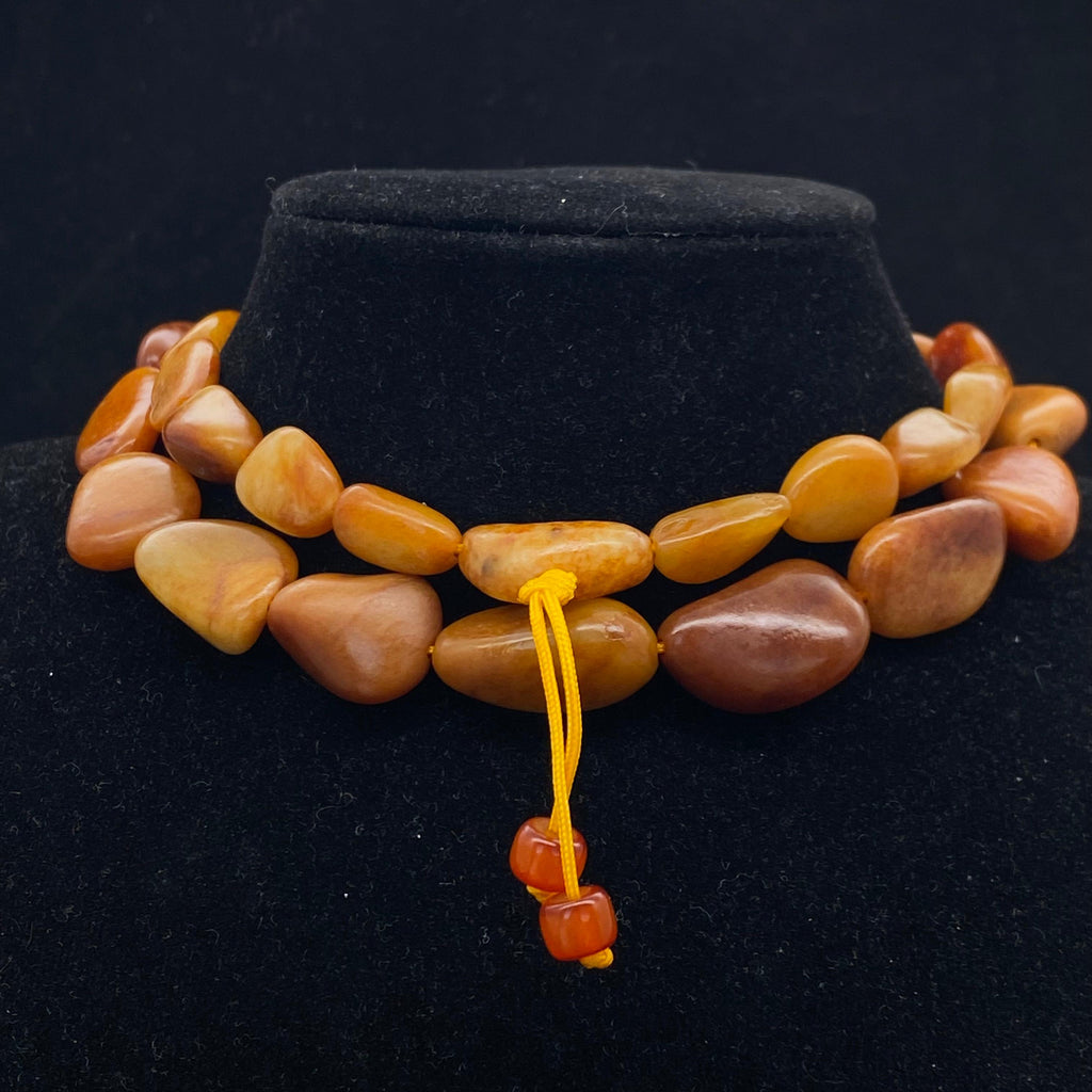 和田玉黄沁皮【精品项链】（96.9g）