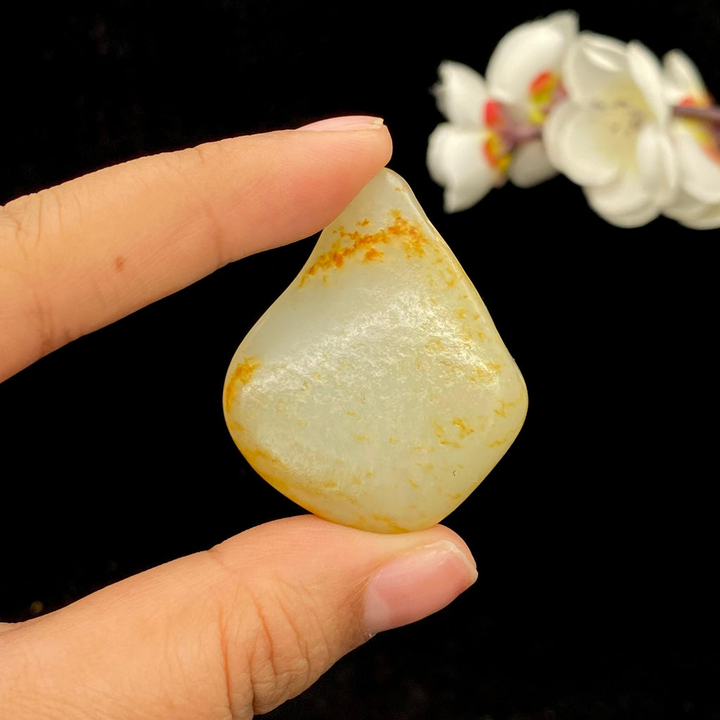 和田玉洒金皮籽料挂件（22g）