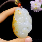 和田玉籽料如意手把件（91.3g）