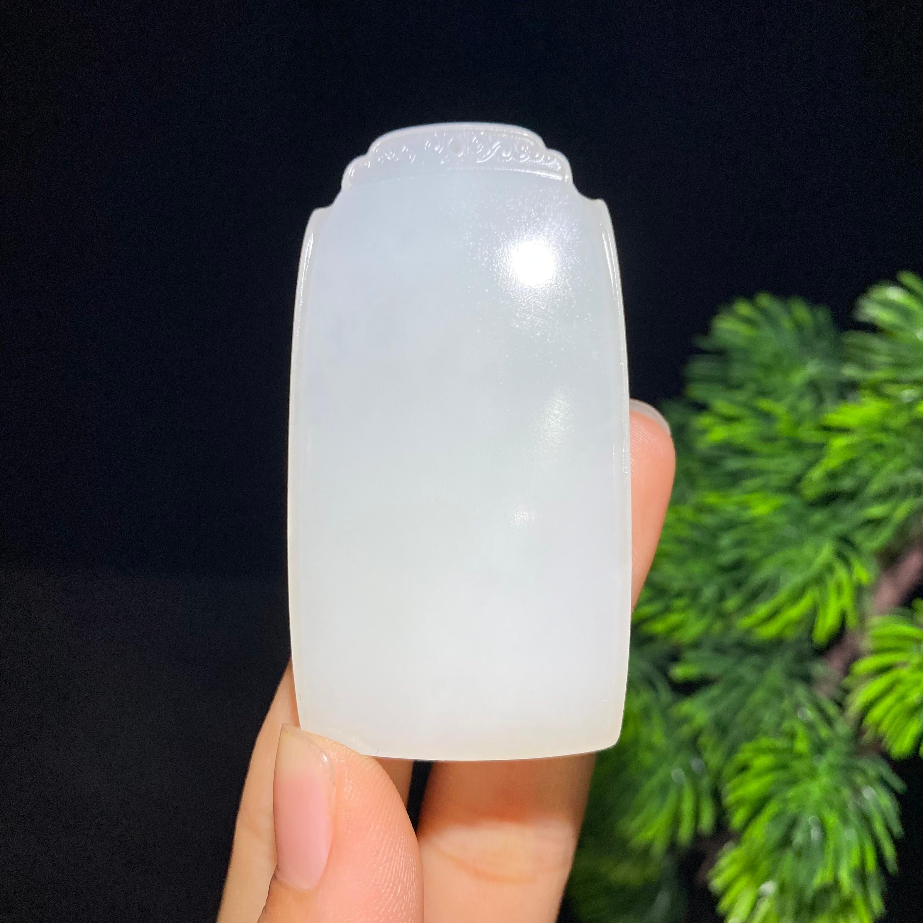和田白玉无事牌（47.6g）
