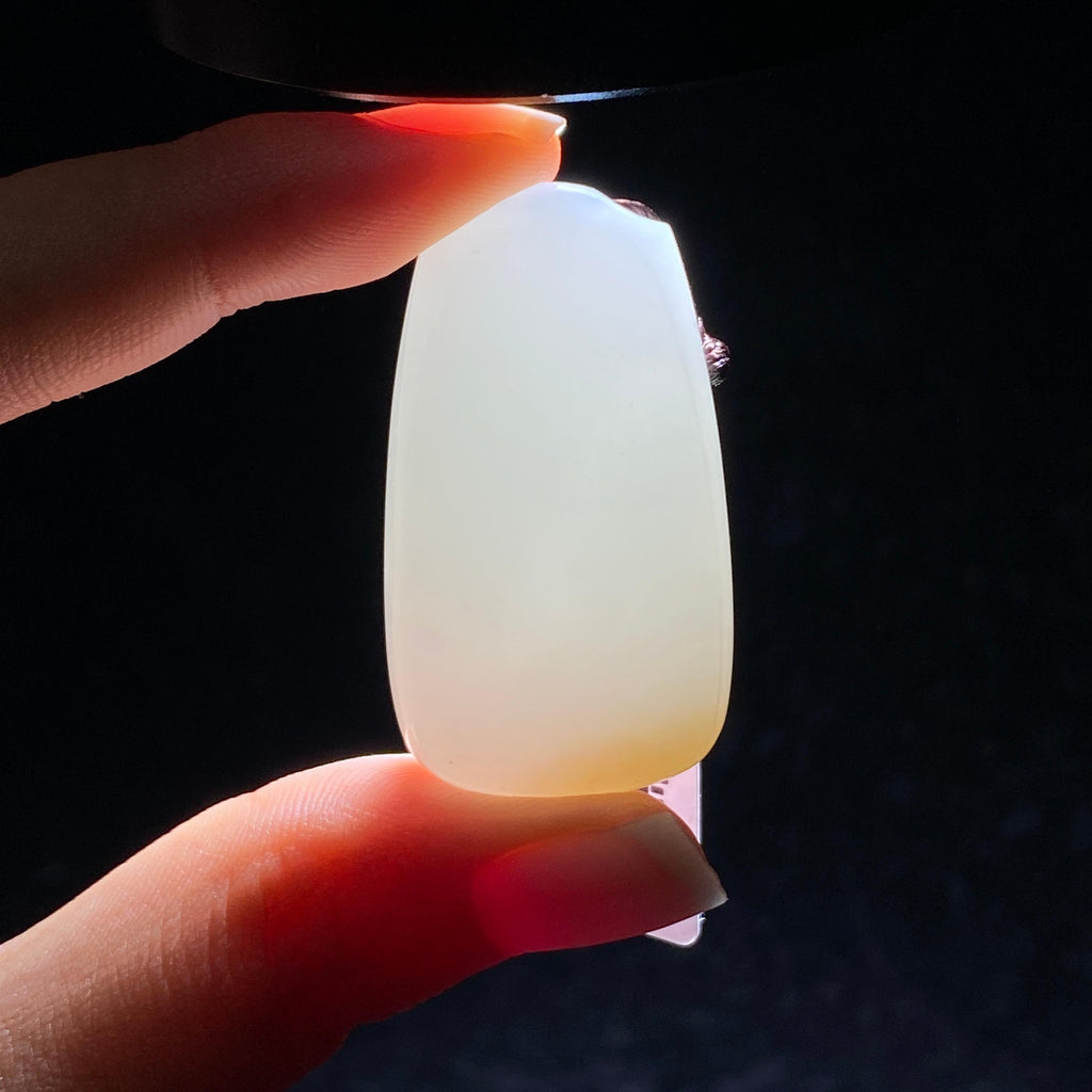 和田玉糖白无事牌（20.1g）