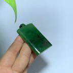 碧玉粉绿无事牌挂件（33.0g）