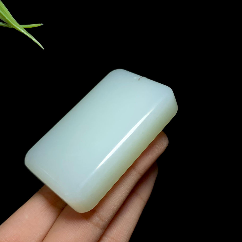 精品和田羊脂白玉无事牌挂件（93.8g）
