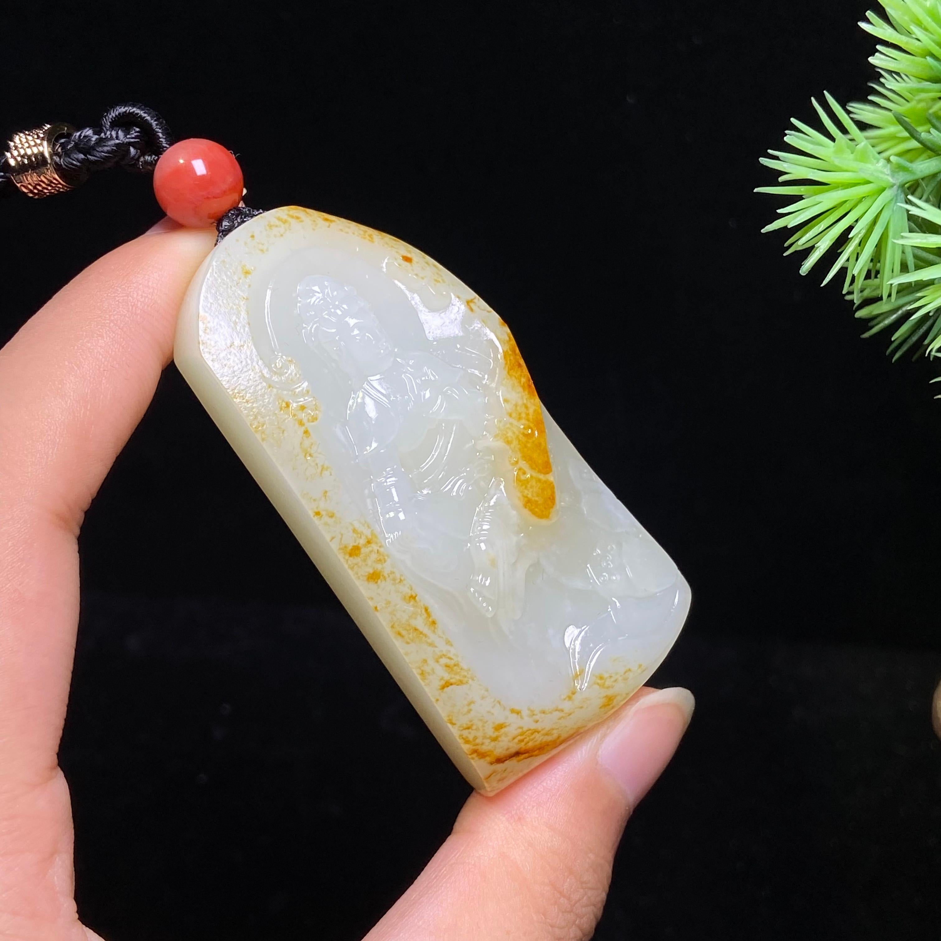 和田玉籽料观音（51.4g）