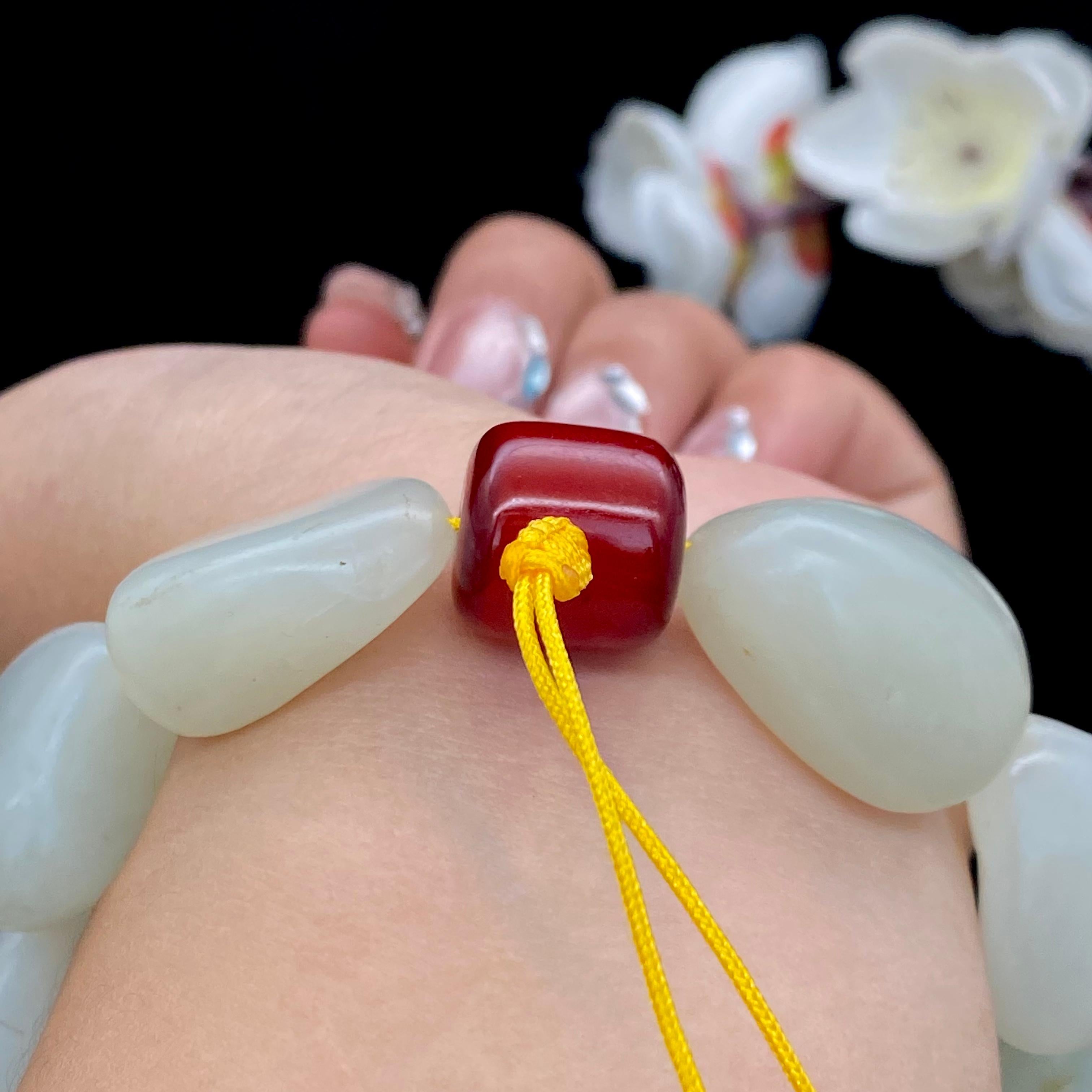 和田玉-白玉【精品手串】（95.6g）