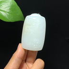 高品质和田山料羊脂白玉观音挂件（64.2g）