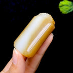 和田玉糖白无事牌（41.3g）