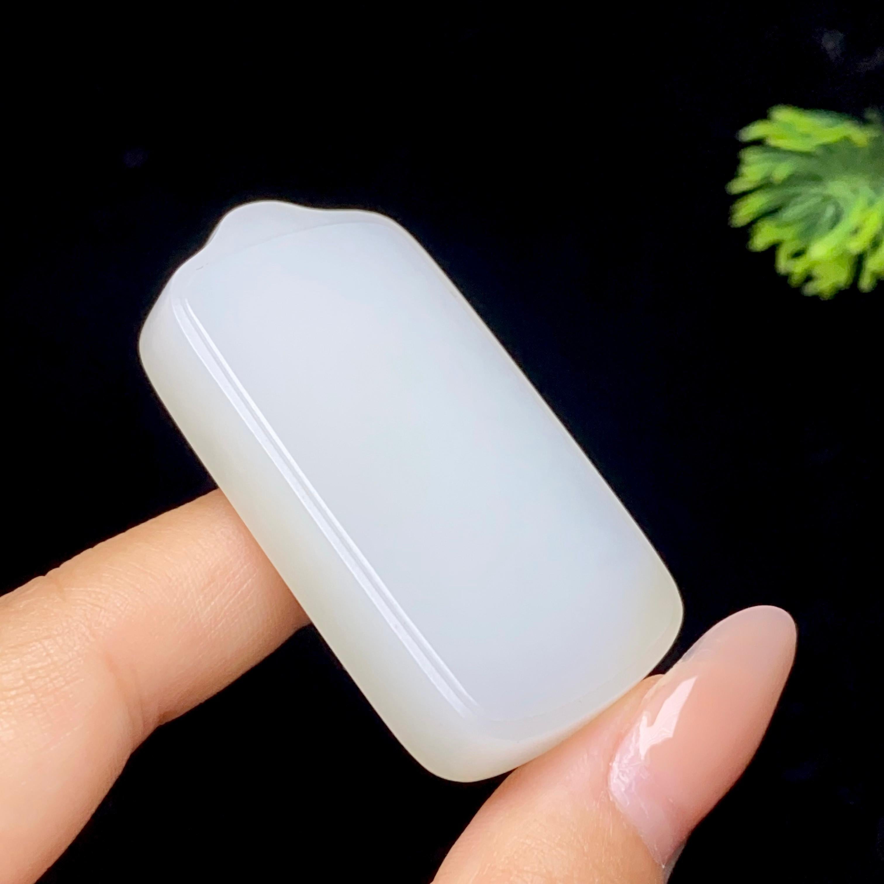 和田玉糖白无事牌（40.2g）