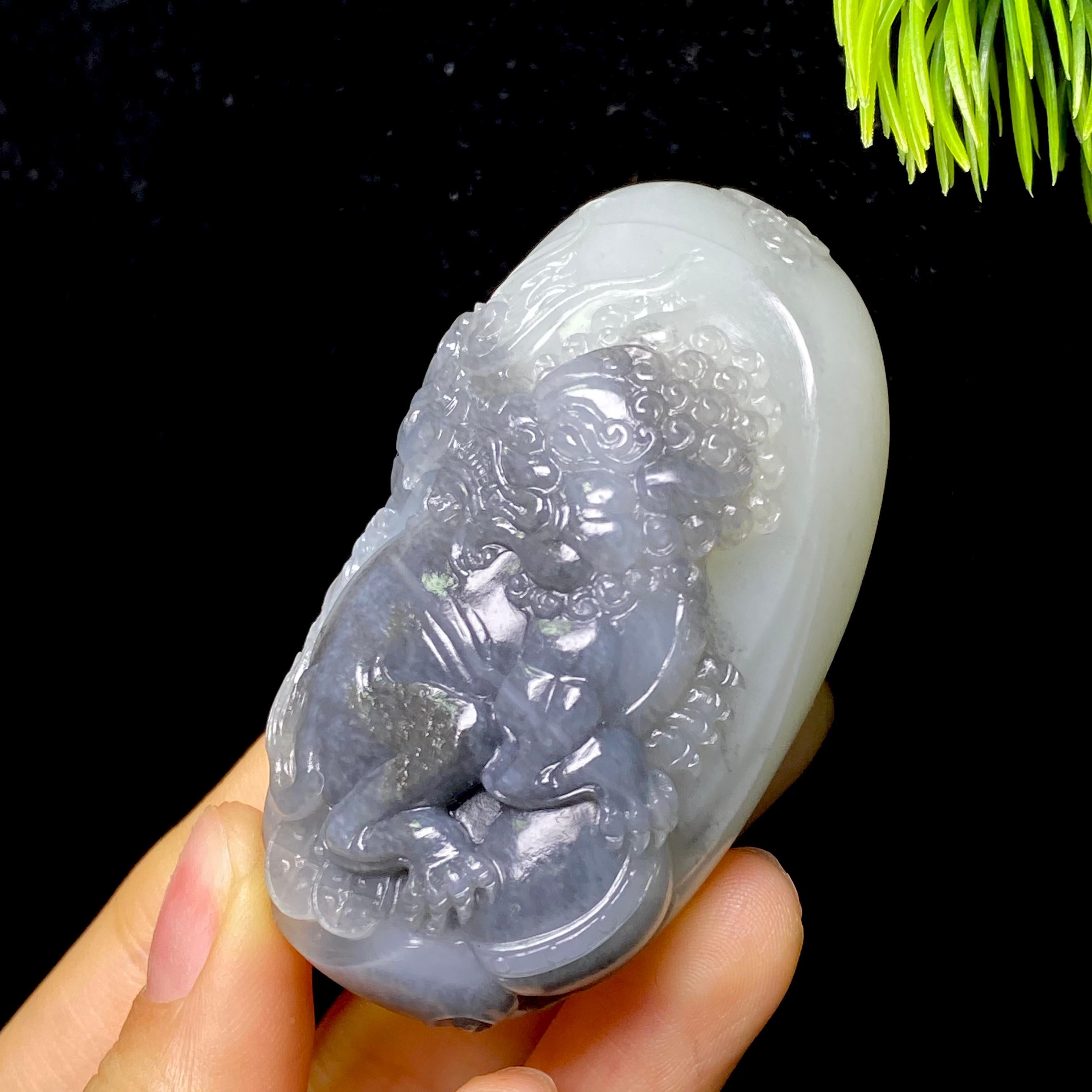 和田玉籽料青花事事如意（100.6g）