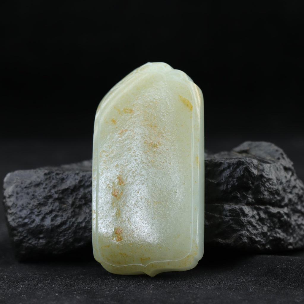 和田玉洒金皮无事牌（69.4g）
