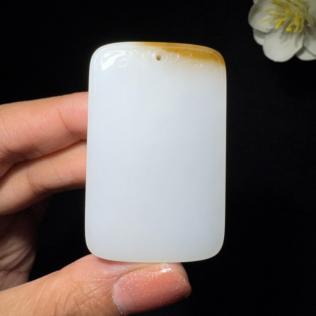 精品和田玉糖白平安牌（38.6g）