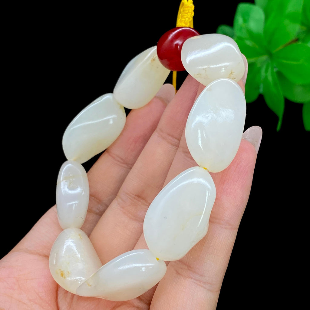 和田玉白玉籽料【精品手串】（52.8g）