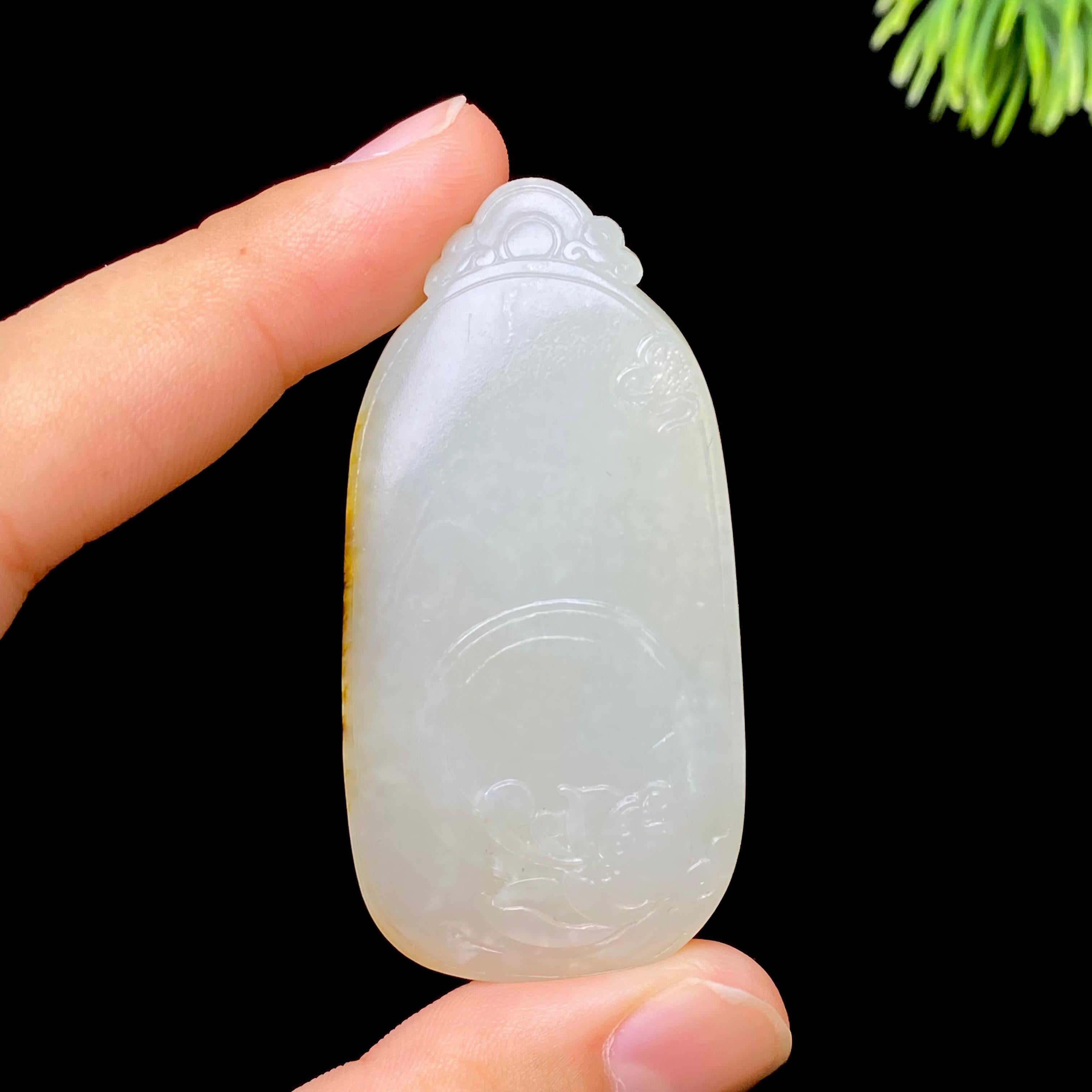 和田玉籽料无事牌（37.7g）