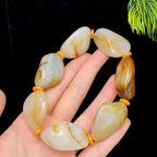 和田玉洒金皮白肉籽料手串（116.2g）