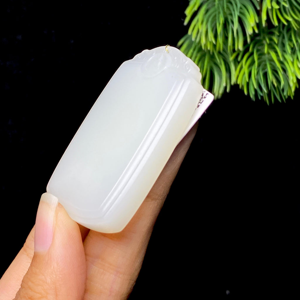 秒杀和田玉白玉无事牌（34.3g）