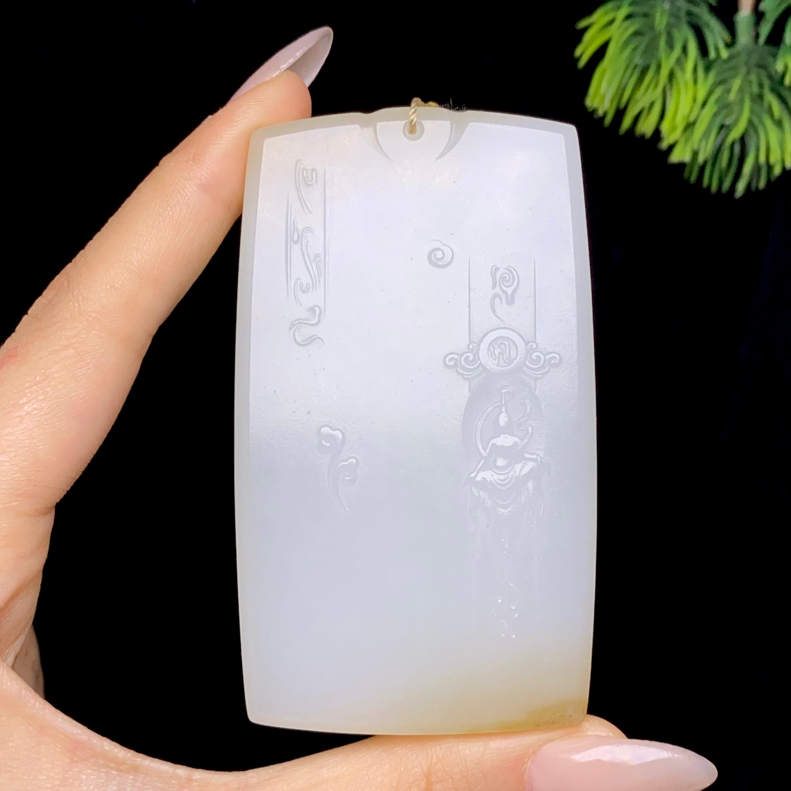 和田玉糖白观音（103.7g）